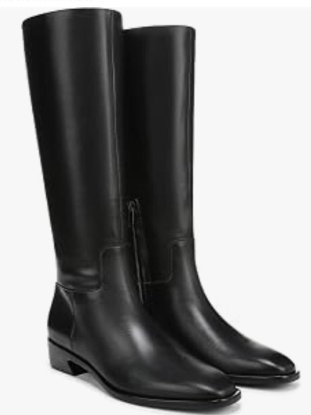 New Vince Andes Knee High Boots Womens 7.5 M Black Leather